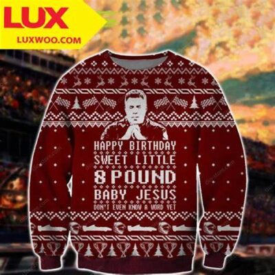 American Psycho I Have To Return Some Video Tapes Christmas Knitted Wool Sweater