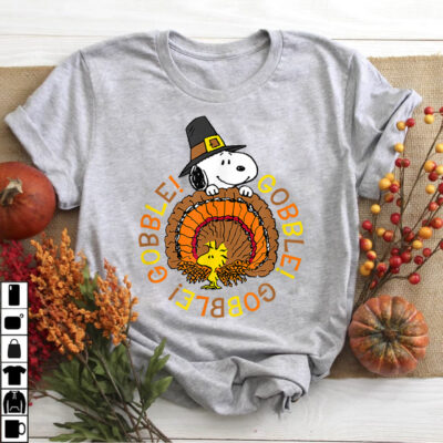 Peanuts Thanksgiving Shirt Peanuts Snoopy and Woodstock Thanksgiving Gobble