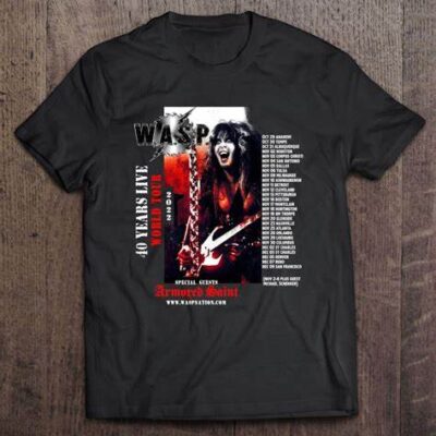 Vintage WASP Shirt 40 Years Live World Tour 2022