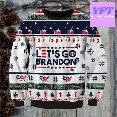 Let's Go Brandon Ugly Christmas Sweater FJB Merry Christmas