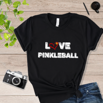 Love Pickleball Pickle Ball T Shirt Black