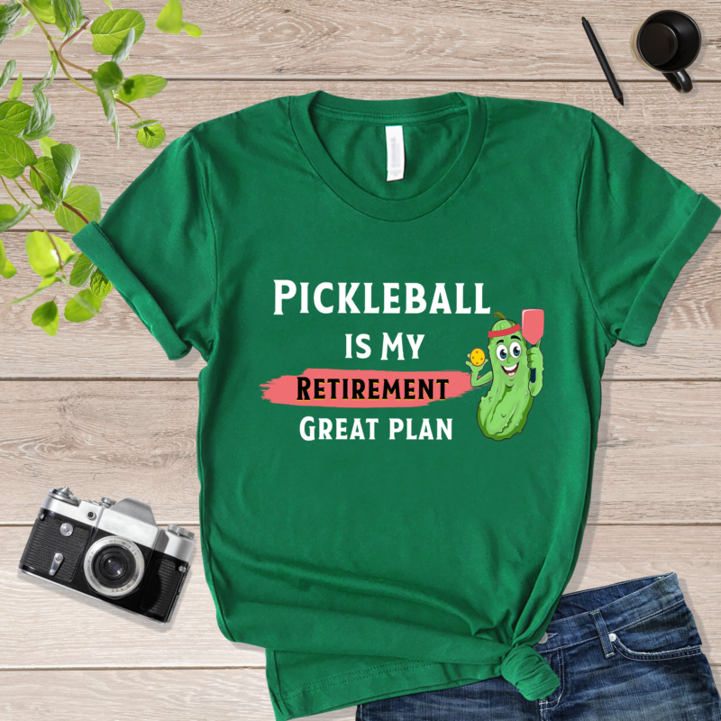 Pickleball Is My Retirement Plan Pickle Ball T Shirt Black