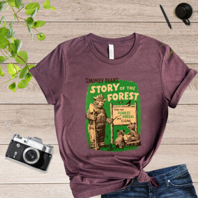 Smokey Bear's Story Of The Forest Smokey The Bear Shirt mockup_brown