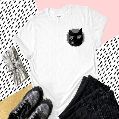 Black & White Cat Dad Cat Dad T Shirt