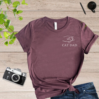 Cat Dad Bump Graphic Tee Cat Dad T Shirt mockup_black