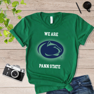 Navy & White Penn State Logo Penn State Wrestling Shirt Green