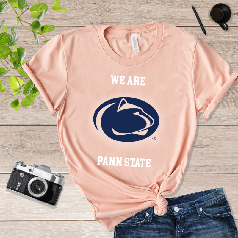 Navy & White Penn State Logo Penn State Wrestling Shirt