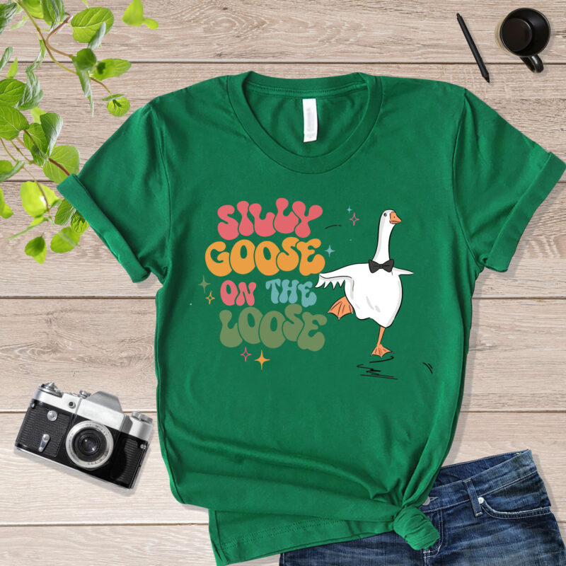 Retro Silly Goose On The Loose Silly Goose T Shirt