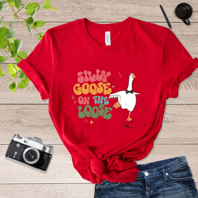 Retro Silly Goose On The Loose Silly Goose T Shirt