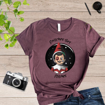 Snitches Get Stitches Bruised XMAS Elf Snitches Get Stitches Shirt