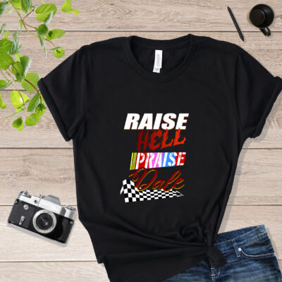 Vintage Raise Hell Praise Dale Tee Raise Hell Praise Dale Shirt mockup_black