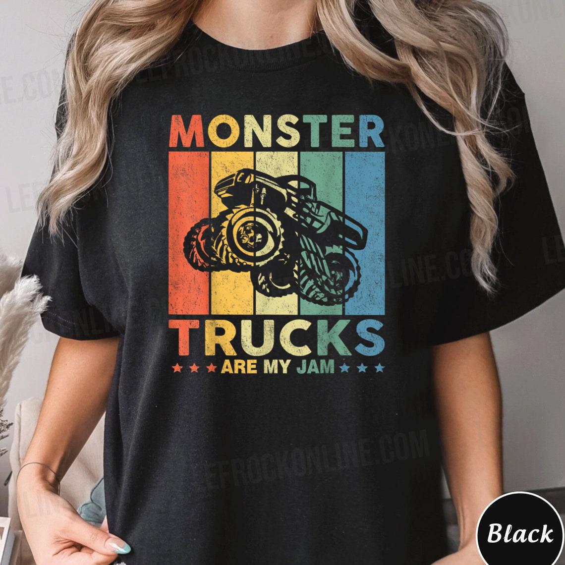 Monster Truck Are My Jam T Shirt for Birthday Boy