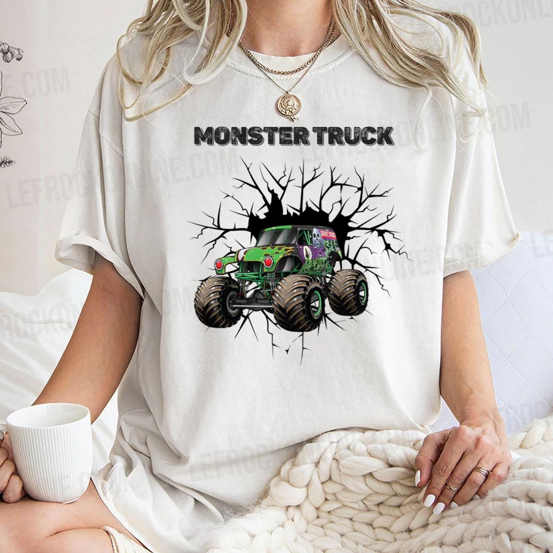 Monster Truck Cracks Wall Monster Truck Tshirt