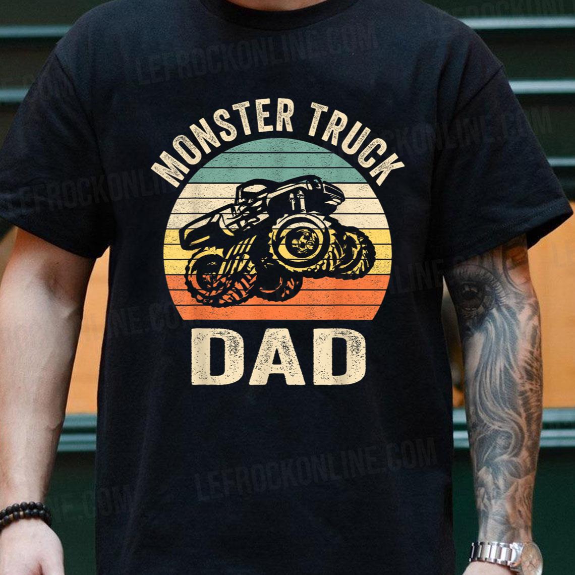 Monster Truck Dad Shirt Retro Vintage Monster Truck Shirt