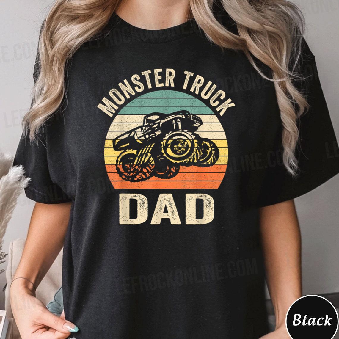 Monster Truck Dad Shirt Retro Vintage Monster Truck Shirt