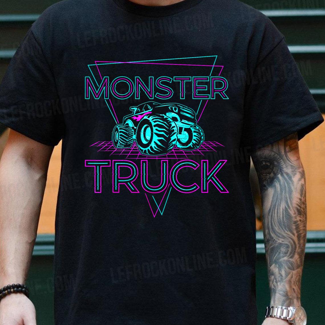 Monster Truck Retro Shirt Gift For Girl