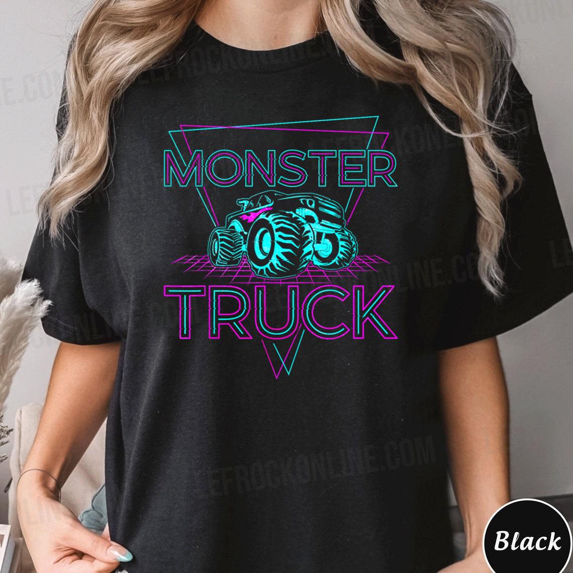 Monster Truck Retro Shirt Gift For Girl