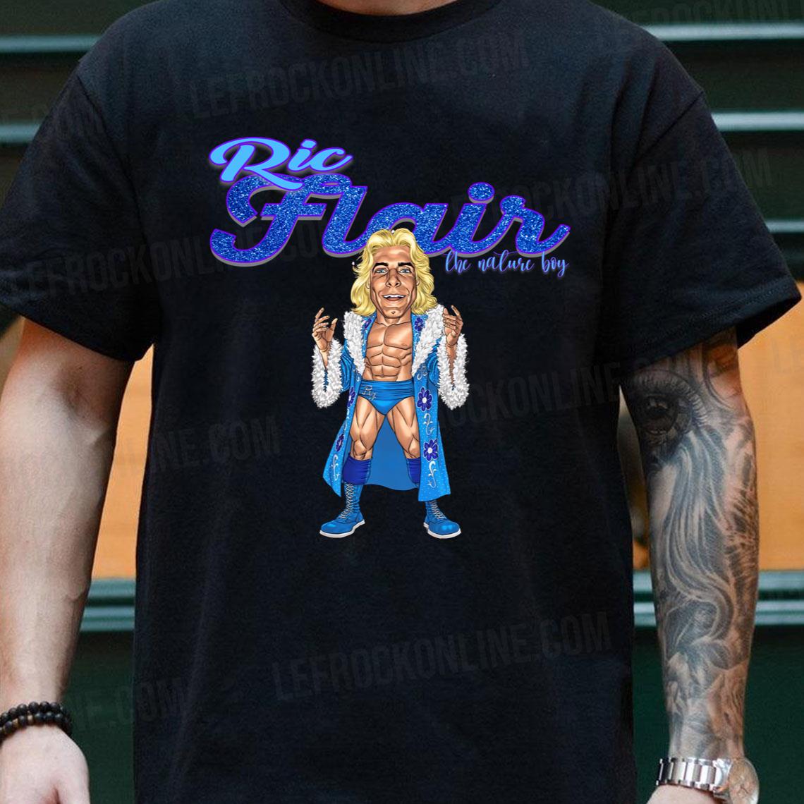 Blue Glitter Ric Flair The Nature Boy Ric Flair T Shirt